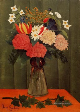 Blumen Werke - Blumenstrauß mit einem Efy Zweig 1909 Henri Rousseau Blumenschmuck